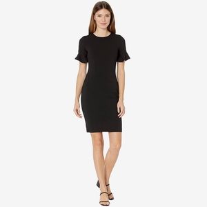 CALVIN KLEIN | Short Ruffle Sleeve Dress